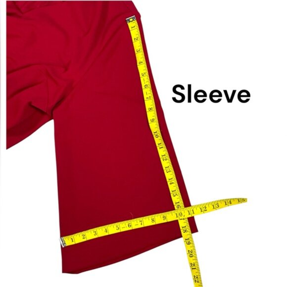 Chico's Sheath Shift Dress Bell Sleeve V Neck Dressy Red Plus 20/22 XXL - Picture 9 of 15